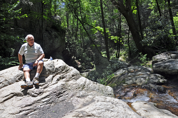 Lee Duquette at Blue Hole Falls