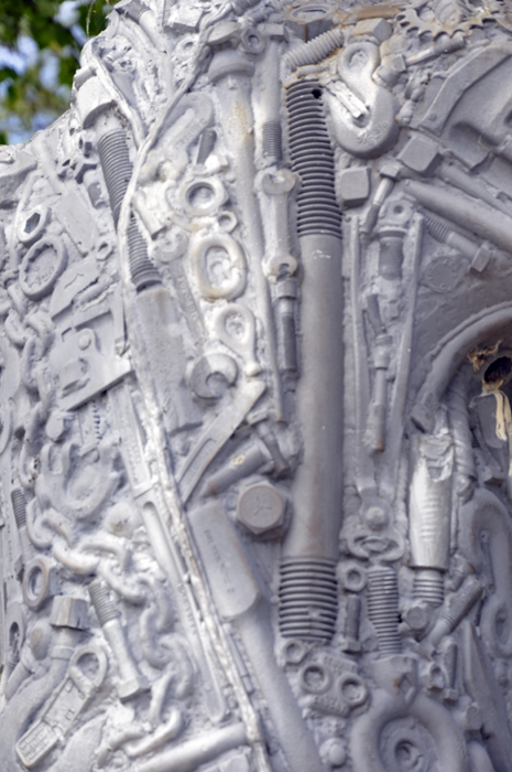 close-up of the iron workers monument
