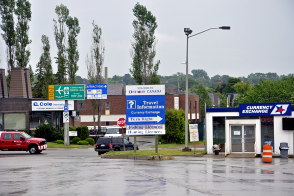first look at Ontario after crossing the International Bridge