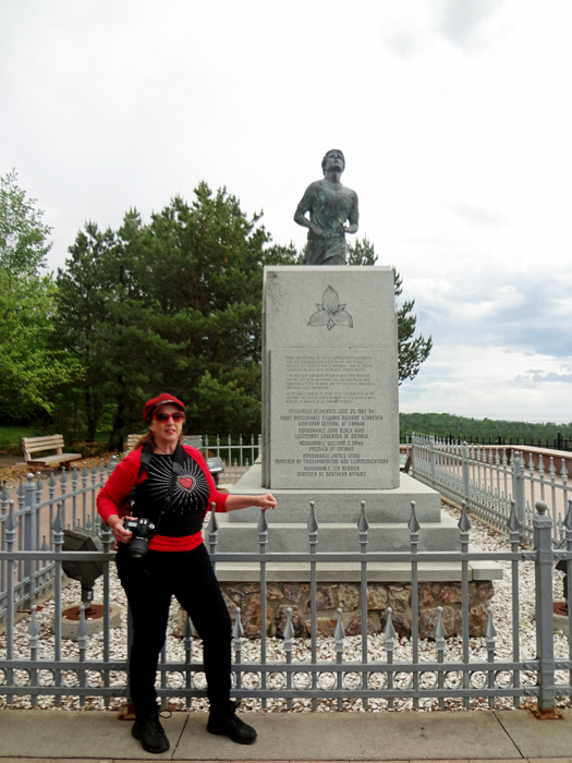 Karen Duquette at The Terry Fox Monument