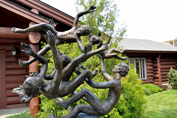 A bronze sculpture