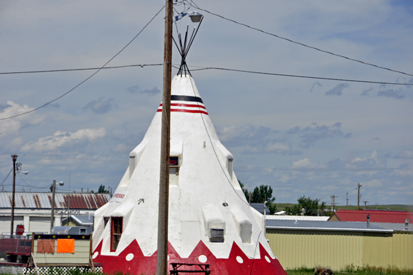 a teepee coffee house in Montana