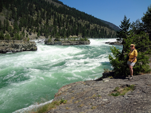 Karen Duquette at Kootenai Falls 