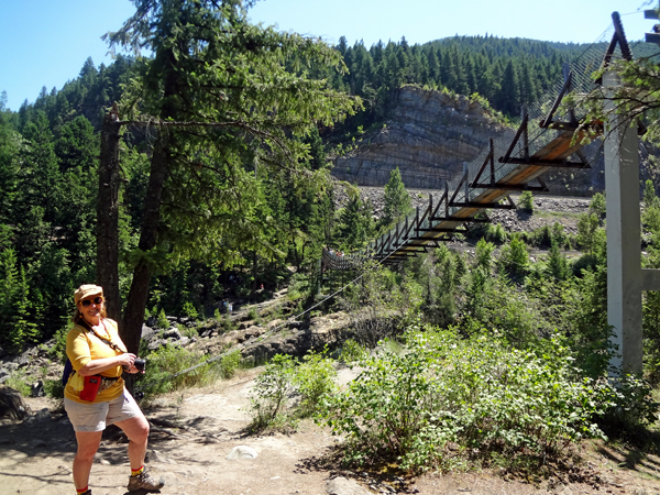 Karen Duquette by the swinging bridge