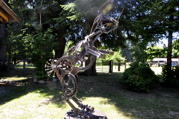 a giant rabbit sculpture