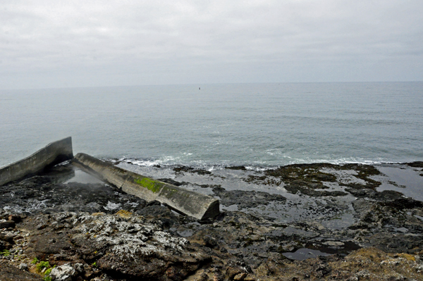 looking out towards the Pacific Ocean