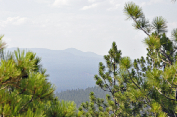 View of the Three Sisters mountain tops
