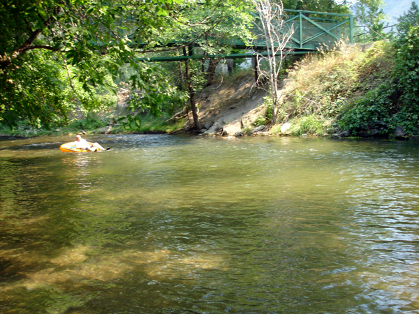 a calm section of the Portneuf River