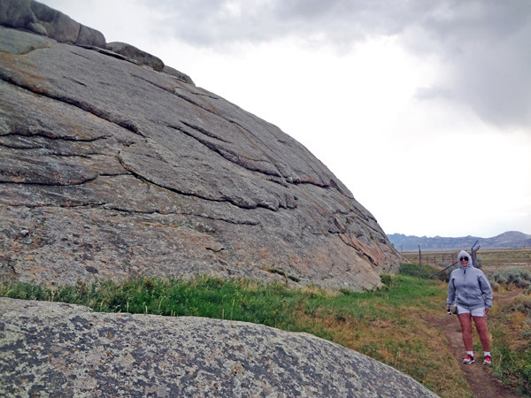 Karen Duquette at Independence Rock