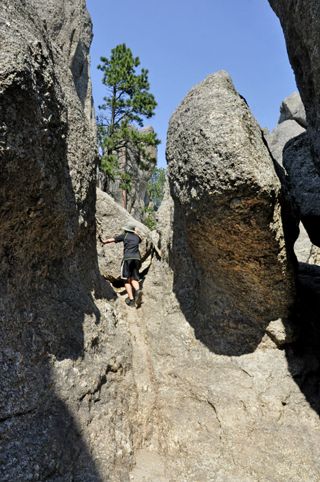 Karen investigates some big rocks