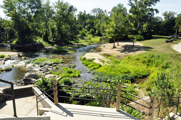 waters below the Bridgeton dam