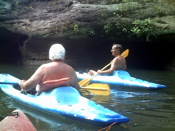 Lee and Terry in their kayaks