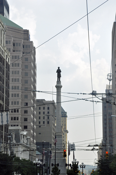 The Soldiers Monument at Main Street Bridge in Dayton, Ohio