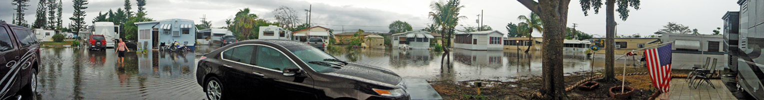 panorama of rain storm