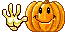 waving pumpking clipart