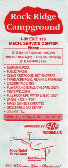 Rock Ridge Campground information