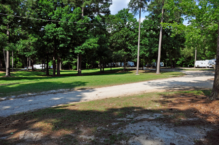 dirt road in the campground