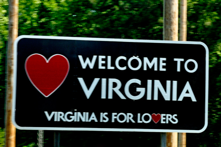 Welcome to Virginia sign