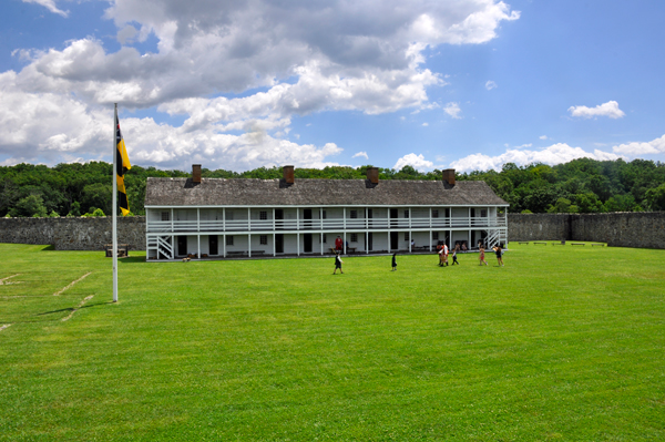 one of two buildings at Fort Frederick