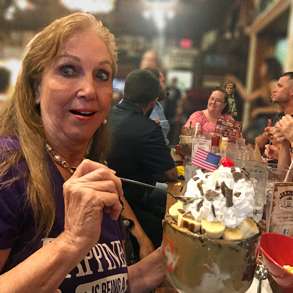 Karen Duquette and her ice cream