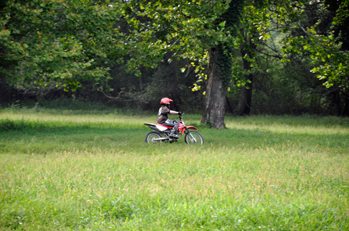 Seth on his bike