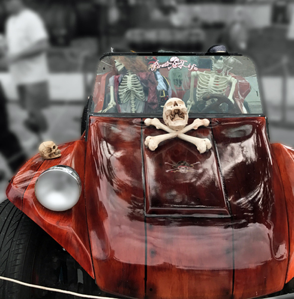a pirate car