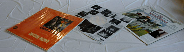album covers on the tables