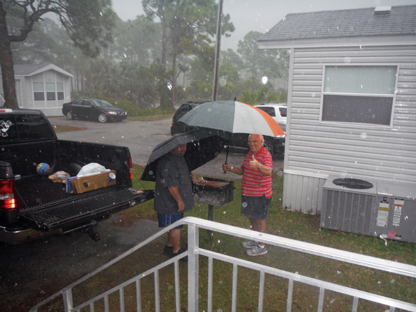 John the Chef and Lee the Protector From the Rain.