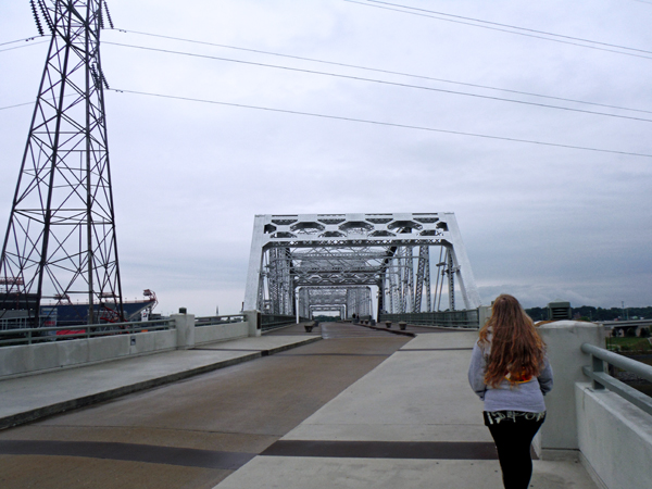 Karen Duquette on The Shelby Street Pedestrian Bridge