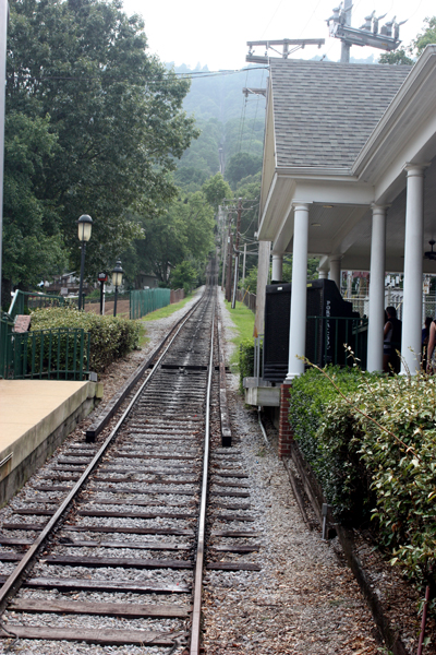 looking up the incline