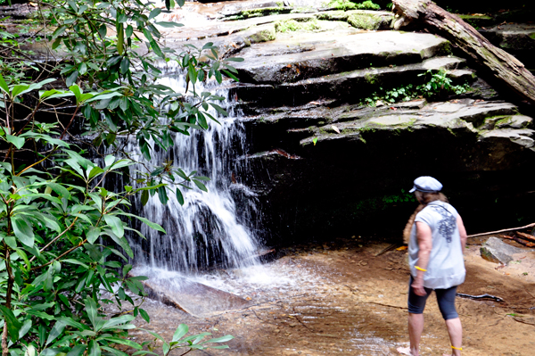 Karen Duquette plays in Panther Falls