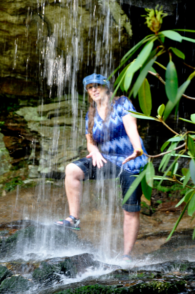 Karen Duquette enjoys Window Falls