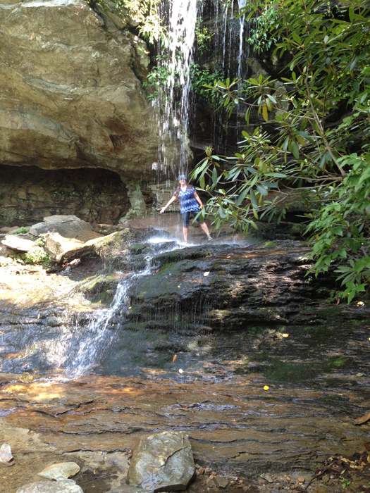 Karen Duquette enjoys Window Falls