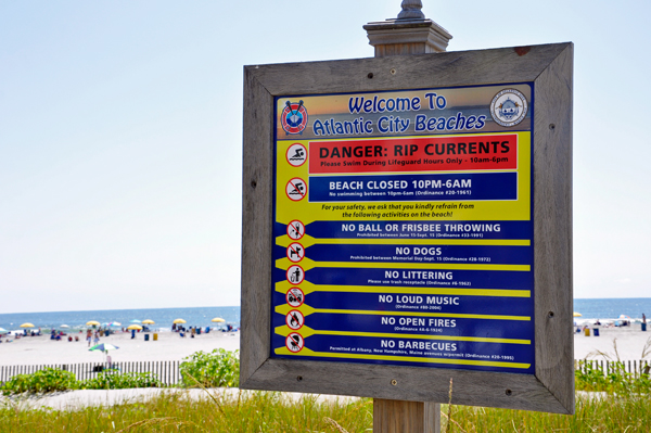 Atlantic City Beach Sign
