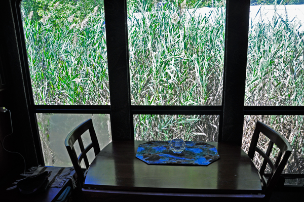 view from the two rV Gypsies'dining room table