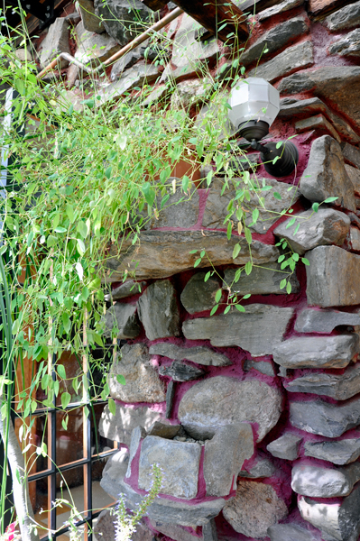 purple and stones