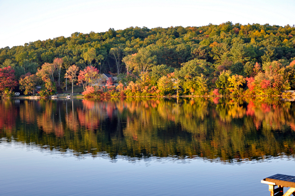 Mossup Lake and fall colors