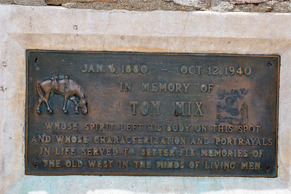 Tom Mix plaque