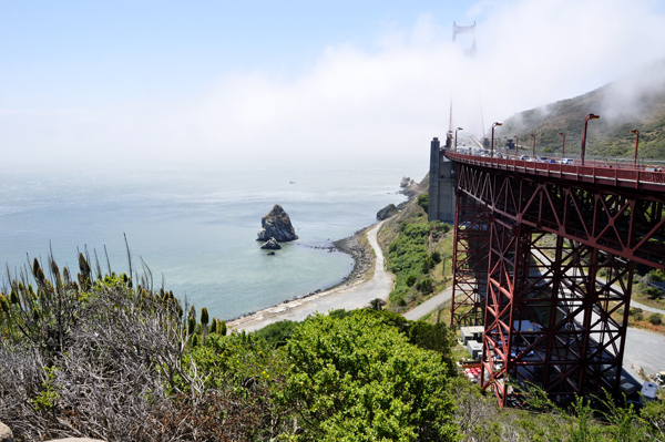 Golden Gate Bridge and fog
