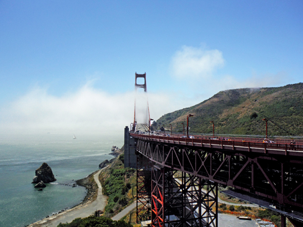 Golden Gate Bridge and fog