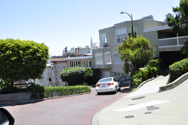 driving down the zig-zag street