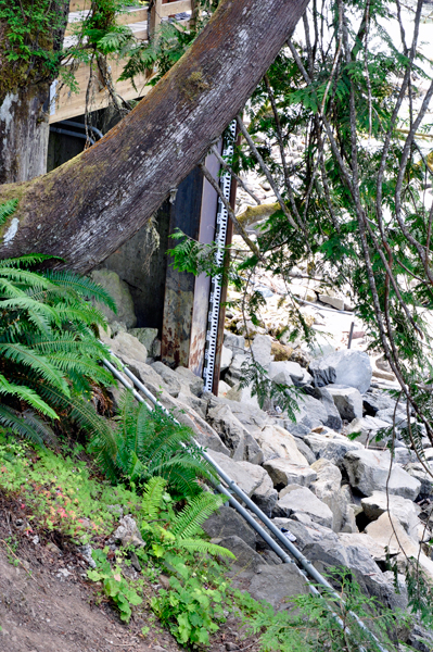 river height measuring stick