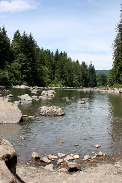 the river at Snoqualmie Falls