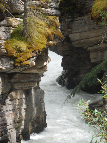 Looking from lower viewpoint uowards towards the falls