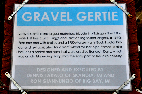 sign about the large motorized bicycle