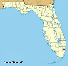 Florida map showing location of the museum