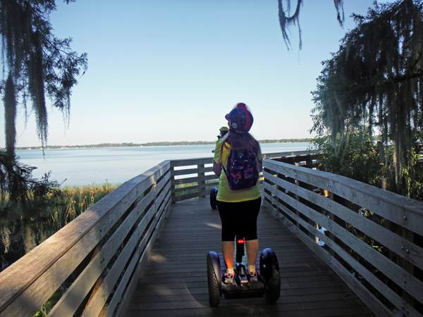 Karen Duquette on the Palm Island Boardwalk