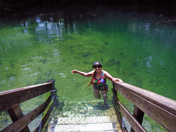 Karen Duquette in Madison Blue Spring State Park  waters