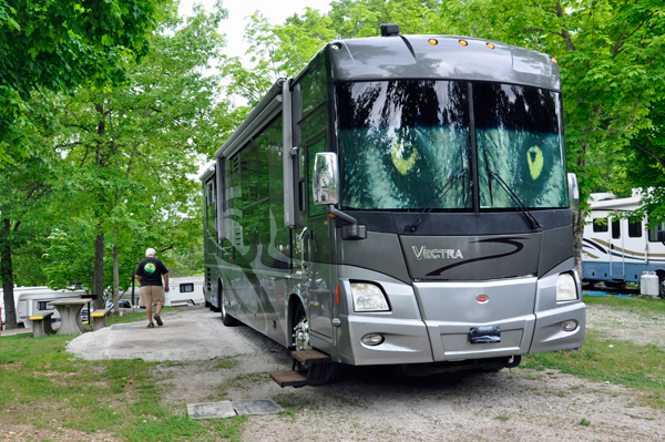 Lee Duquette and the RV of the two RV Gypsies