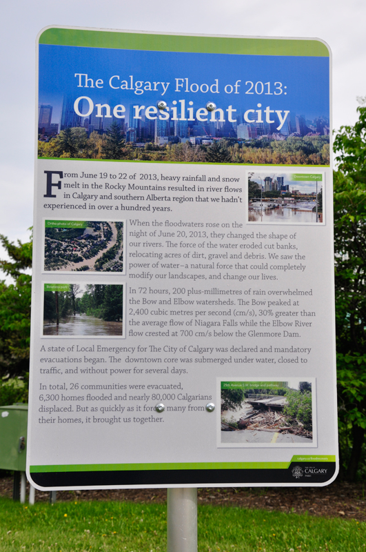 sign about the Calgary Flood of 2013